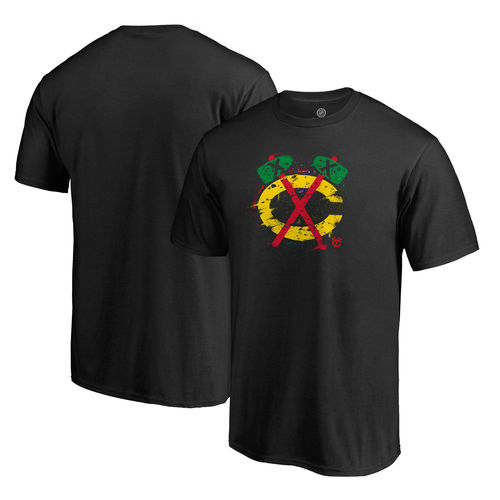 시카고 블랙호크스[파나틱스 Splatter Logo]정품 티셔츠
